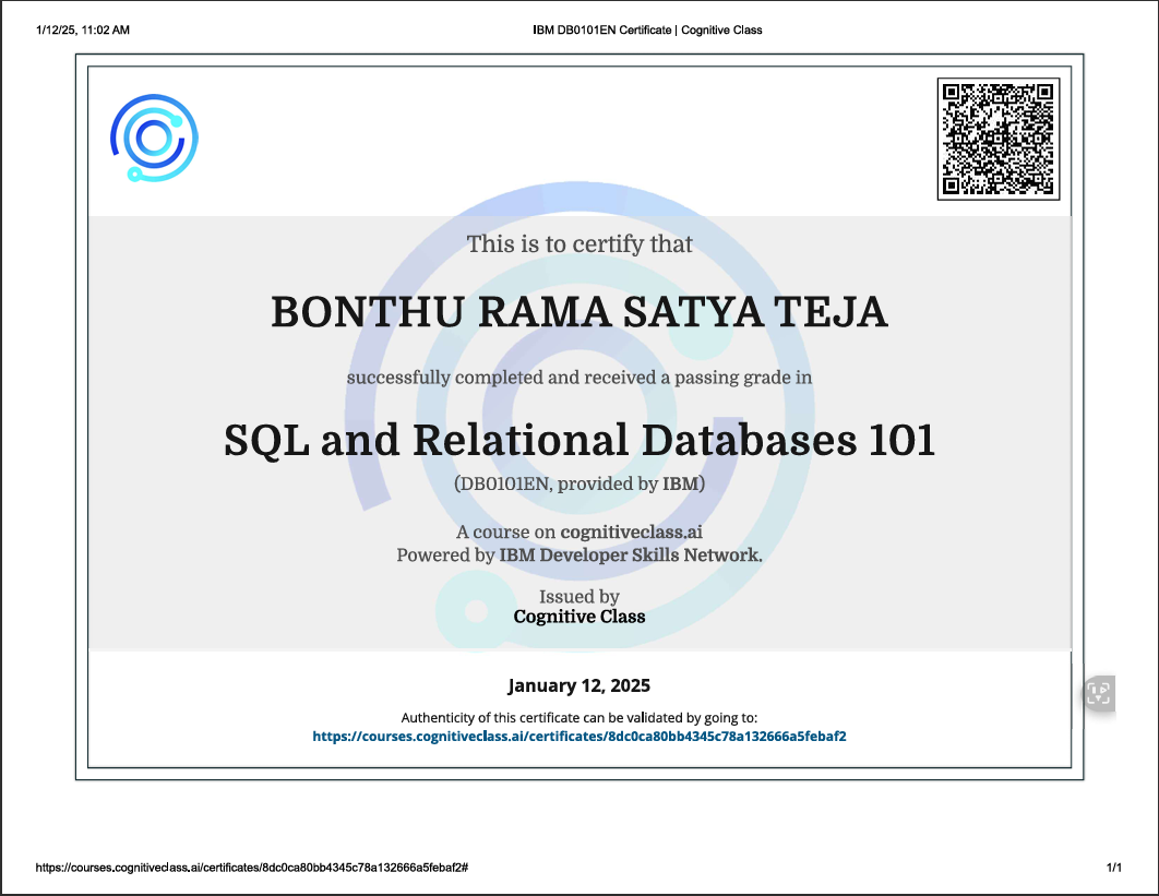 SQL and Relational Databases 101